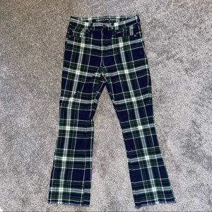 American Eagle Plaid Corduroy Hi-Rise Crop Flare - SIZE 6